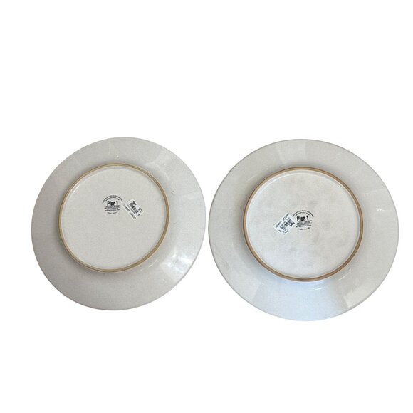 Handpainted Pier 1 Italian Swirl Earthenware Plates 11.5" Blue & Orange Set of 2 - Picture 2 of 6